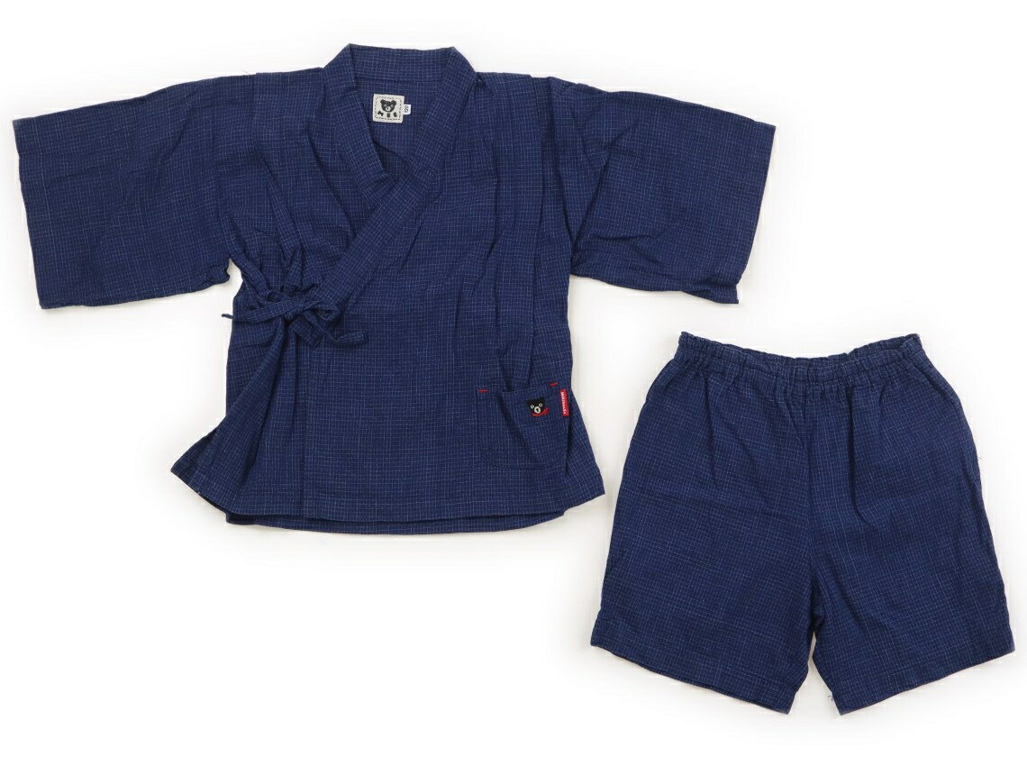Jinbei （Girls） - ミキハウス miki HOUSE 浴衣・甚平・季節のイベント 120 男の子 ネイビー、白チェック 子供服 ベビー服 キッズ アウトレット ユーズド 【中古】キッズ・ベビー・マタニティ