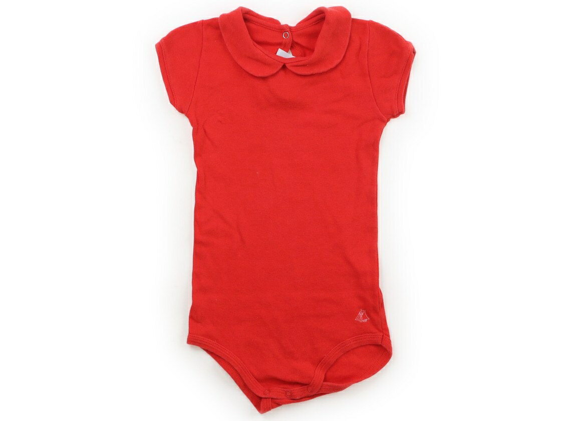 プチバトー PETIT BATEAU ロンパース 80 女の子 レッド 子供服 ベビー服 キッズ アウトレット ユーズド 【中古】キッズ・ベビー・マタニティ