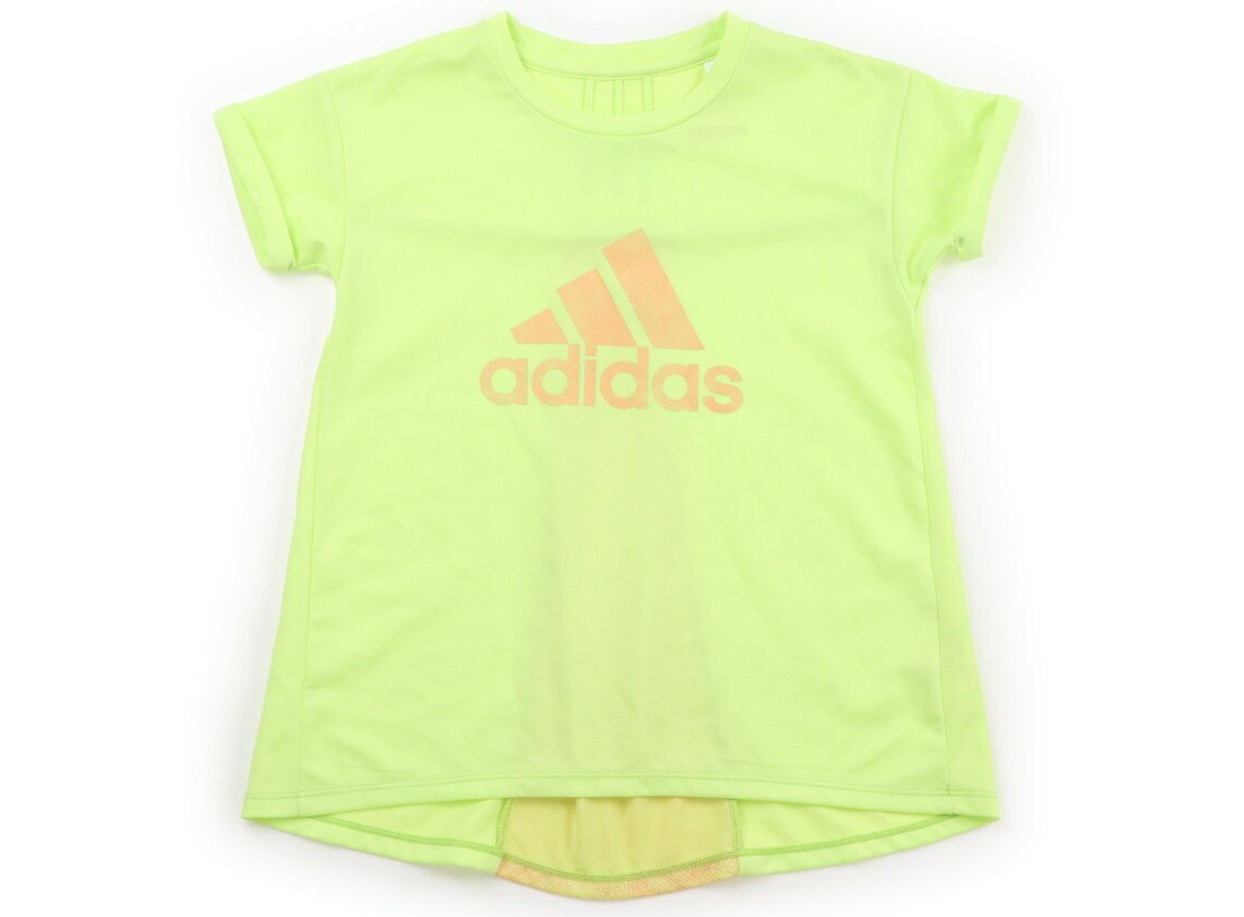 アディダス Adidas スポーツウェア・ダンスウェア 130 女の子 ライムグリーン・レッドロゴ 子供服 ベビー服 キッズ アウトレット ユーズド 【中古】キッズ・ベビー・マタニティ