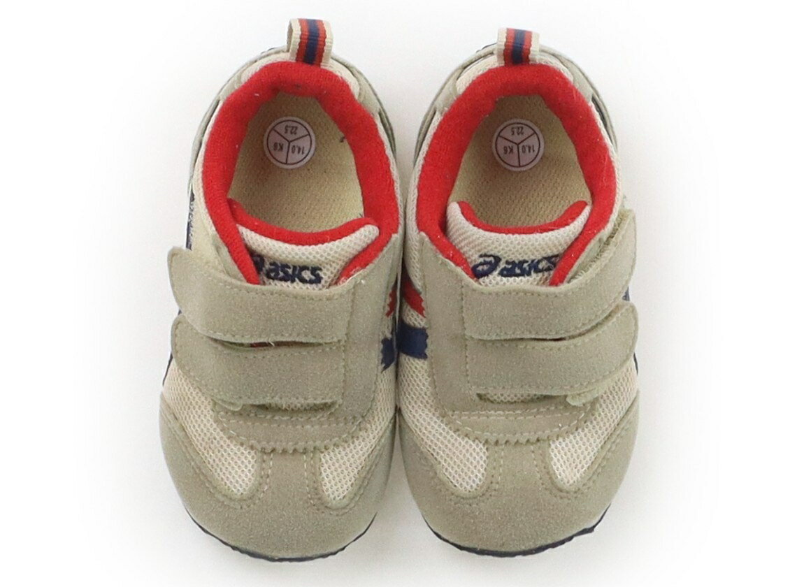 アシックス Asics スニーカー 靴14cm〜 男の子 ベージュ　赤　ネイビー 子供服 ベビー服 キッズ アウトレット ユーズド 【中古】キッズ・ベビー・マタニティ