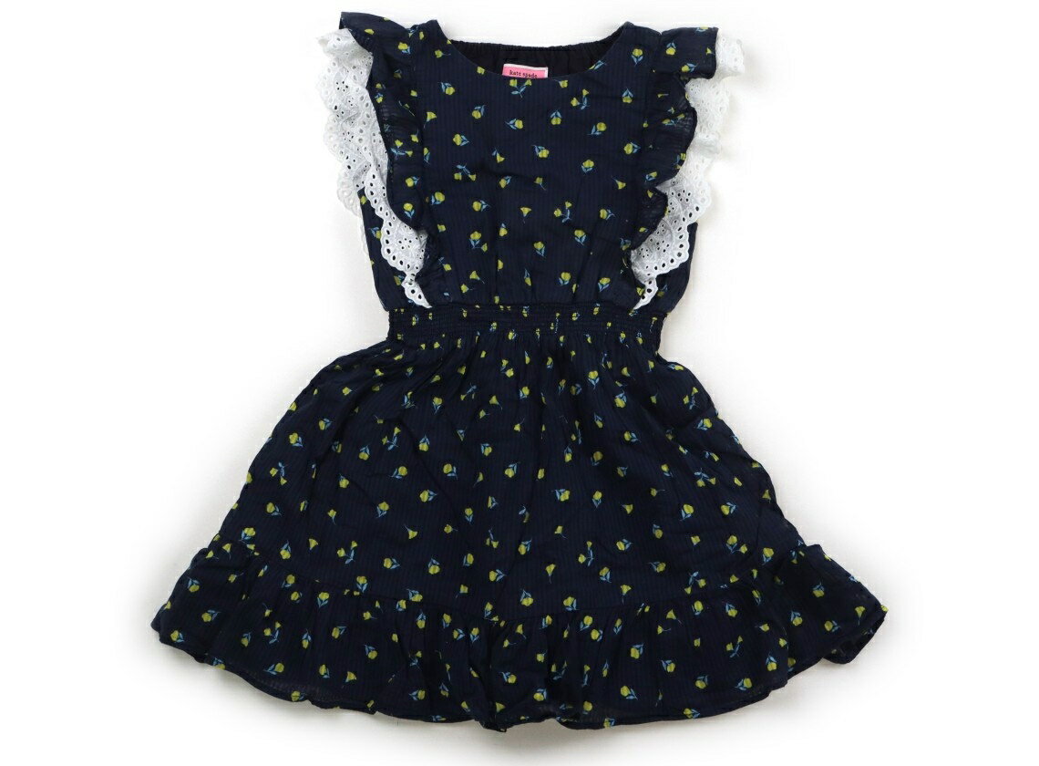 ケイトスペード Kate Spade ワンピース 120 女の子 ネイビー、フリル、黄、花柄 子供服 ベビー服 キッズ アウトレット ユーズド 【中古】キッズ・ベビー・マタニティ