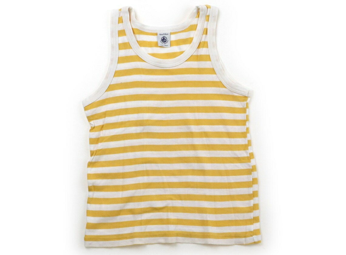 쁘띠 바토 PETIT BATEAU 탱크 탑 캐미솔 120 소년 노란색, 흰색 어린이 옷 아기 옷 키즈 아울렛 유즈드 [중고] 키즈 아기 출산