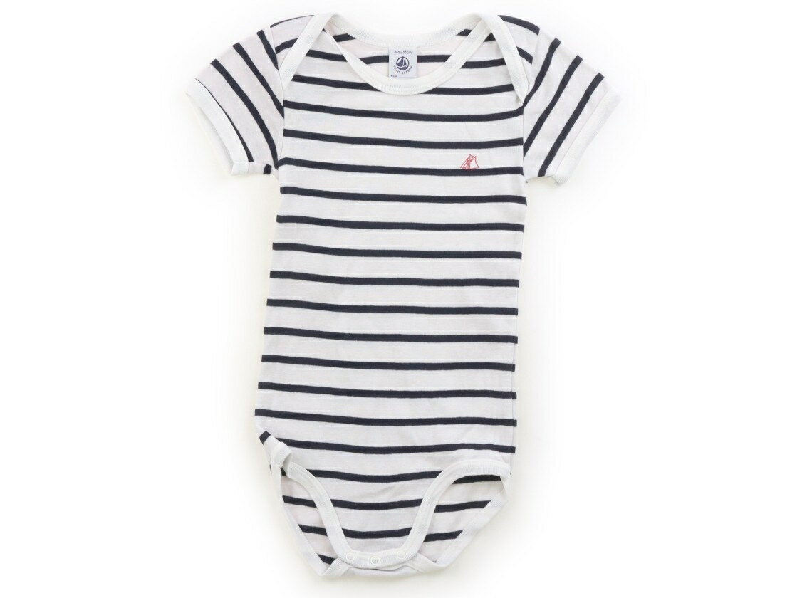 プチバトー PETIT BATEAU コンビネゾン 95 男の子 ネイビー　白 子供服 ベビー服 キッズ アウトレット ユーズド 【中古】キッズ・ベビー・マタニティ