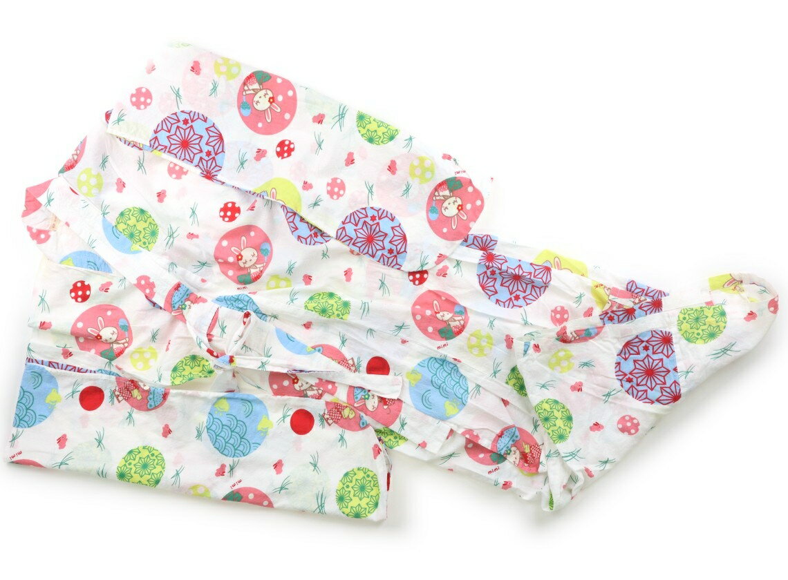 Jinbei （Girls） - ニットプランナー（KP） Knit Planner(KP) 浴衣・甚平・季節のイベント 100 女の子 白　マルチカラー 子供服 ベビー服 キッズ アウトレット ユーズド 【中古】キッズ・ベビー・マタニティ