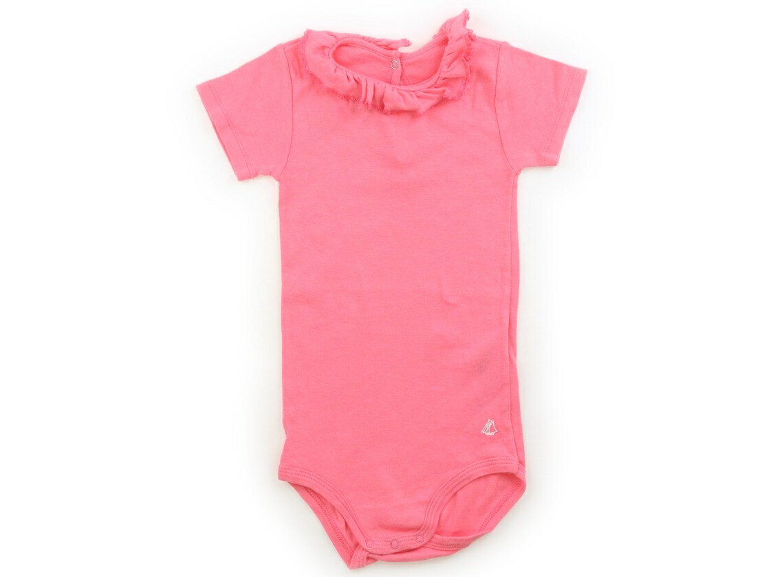 プチバトー PETIT BATEAU ロンパース 80 女の子 ピンク 子供服 ベビー服 キッズ アウトレット ユーズド 【中古】キッズ・ベビー・マタニティ