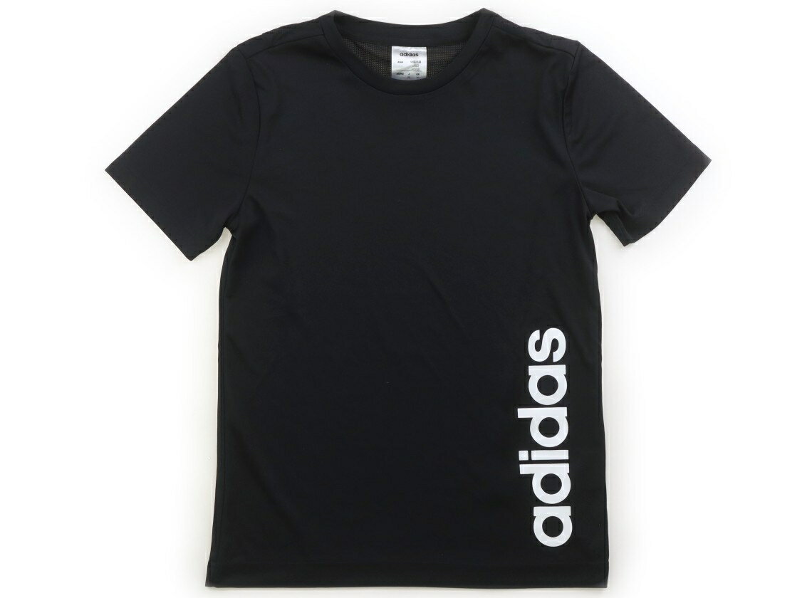 アディダス Adidas Tシャツ・カットソー 150 女の子 ブラック 子供服 ベビー服 キッズ アウトレット ユーズド 【中古】キッズ・ベビー・マタニティ