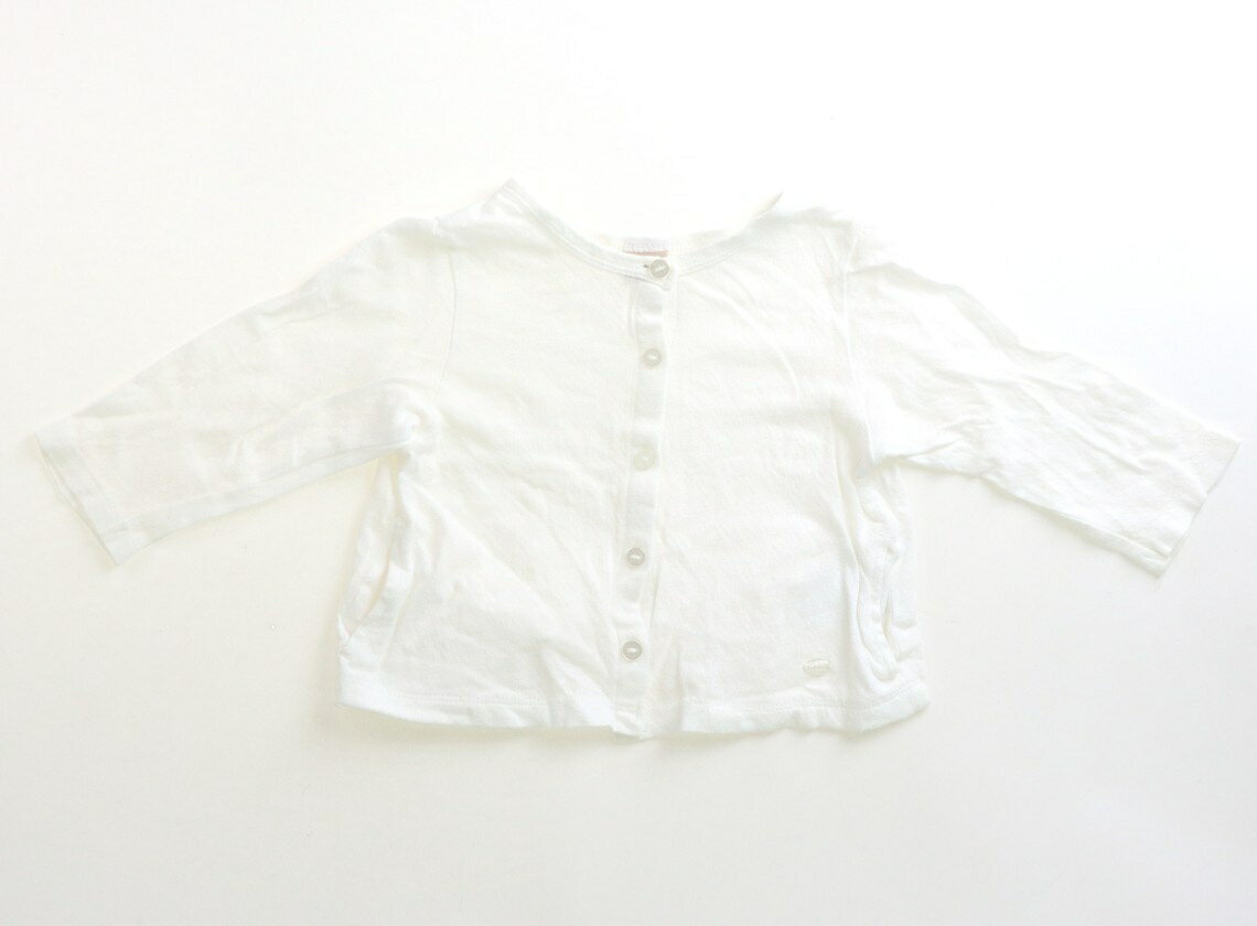 プティマイン petit main カーディガン 90 女の子 ホワイト 子供服 ベビー服 キッズ アウトレット ユーズド 【中古】キッズ・ベビー・マタニティ