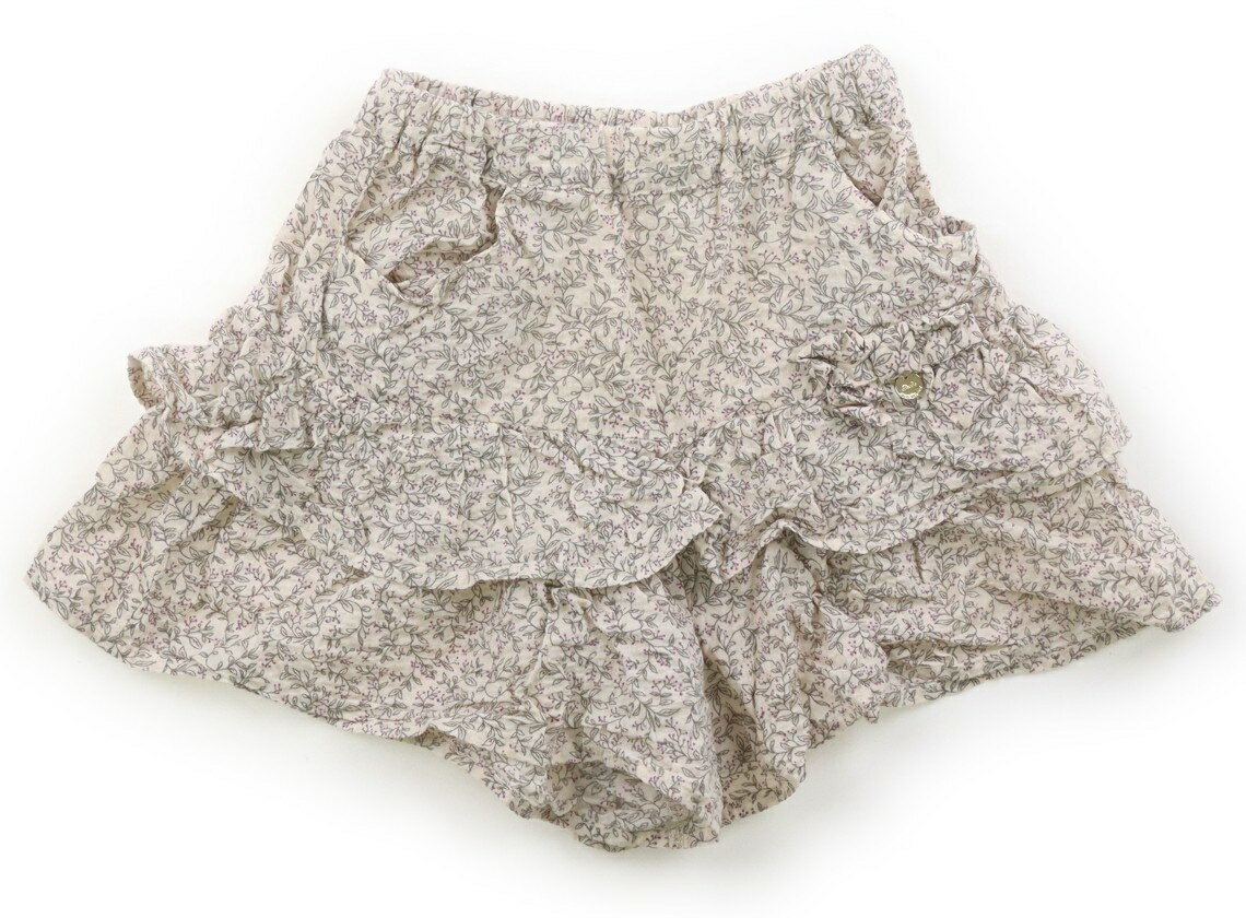 Culottes - ベベ プチ ポワ ヴェール BeBe Petits Pois Vert キュロット 120 女の子 オフホワイト・グレーボタニカル柄 子供服 ベビー服 キッズ アウトレット ユーズド 【中古】キッズ・ベビー・マタニティ