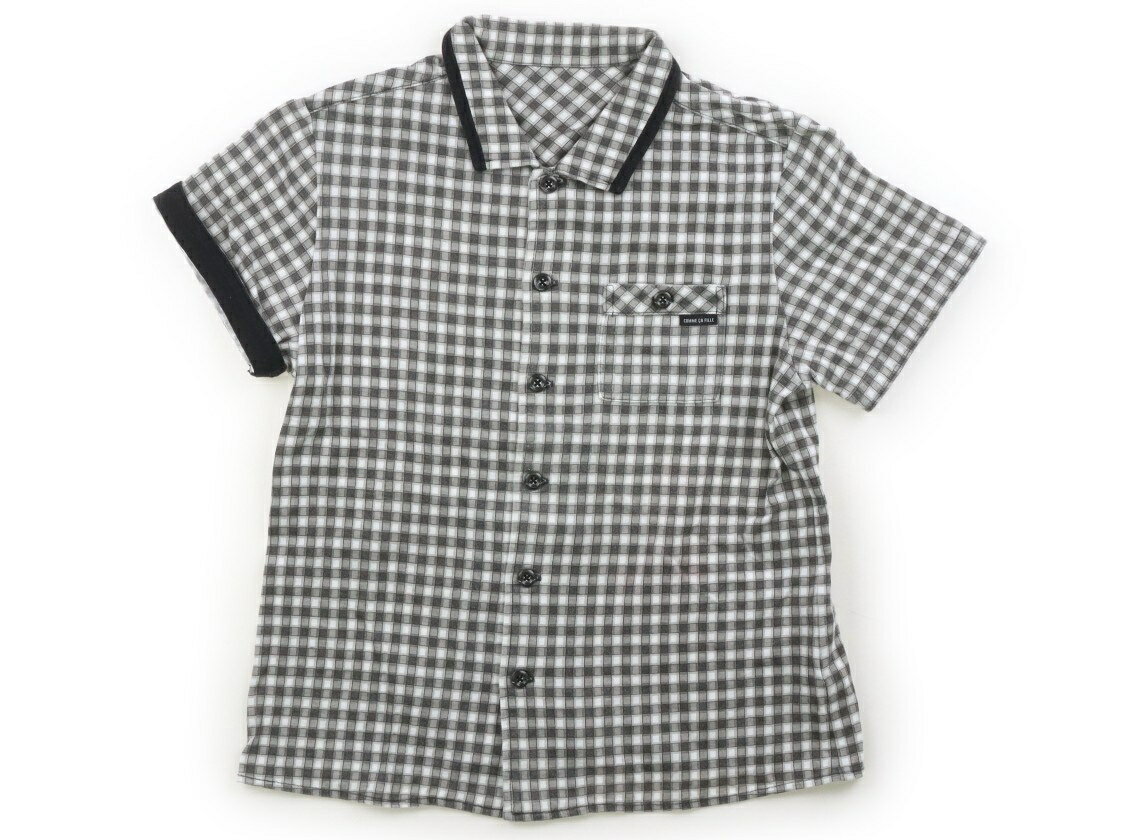 コムサフィユ COMME CA FILLE シャツ・ブラウス 130 男の子 グレーチェック 子供服 ベビー服 キッズ アウトレット ユーズド 【中古】キッズ・ベビー・マタニティ