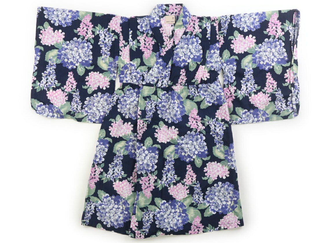 Jinbei （Girls） - プティマイン petit main 浴衣・甚平・季節のイベント 90 女の子 ネイビー・花柄 子供服 ベビー服 キッズ アウトレット ユーズド 【中古】キッズ・ベビー・マタニティ