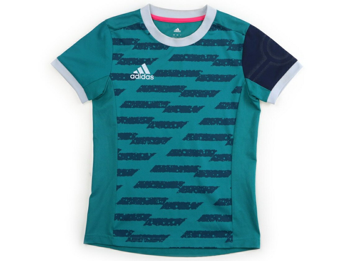 アディダス Adidas Tシャツ・カットソー 140 男の子 ピーコックグリーン　ネイビー　ライトグレー 子供服 ベビー服 キッズ アウトレット ユーズド 【中古】キッズ・ベビー・マタニティ