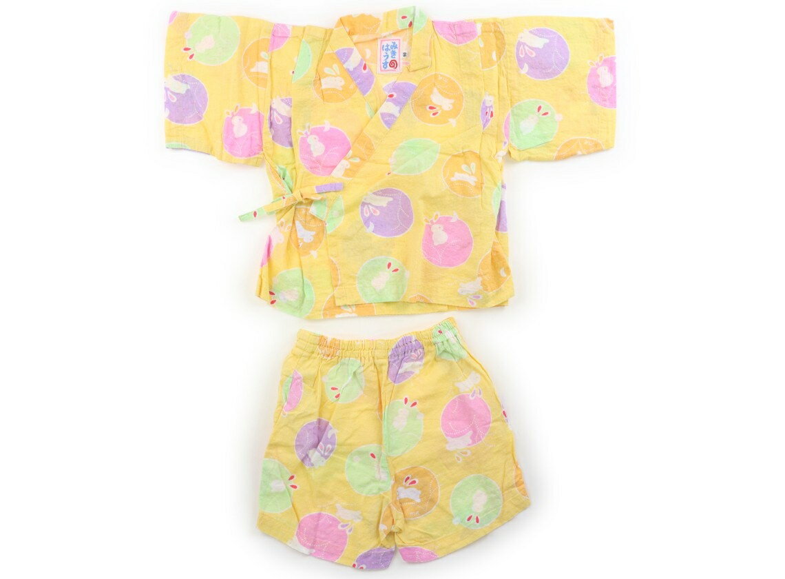 Jinbei （Girls） - ミキハウス miki HOUSE 浴衣・甚平・季節のイベント 90 女の子 黄色、ウサギ柄 子供服 ベビー服 キッズ アウトレット ユーズド 【中古】キッズ・ベビー・マタニティ