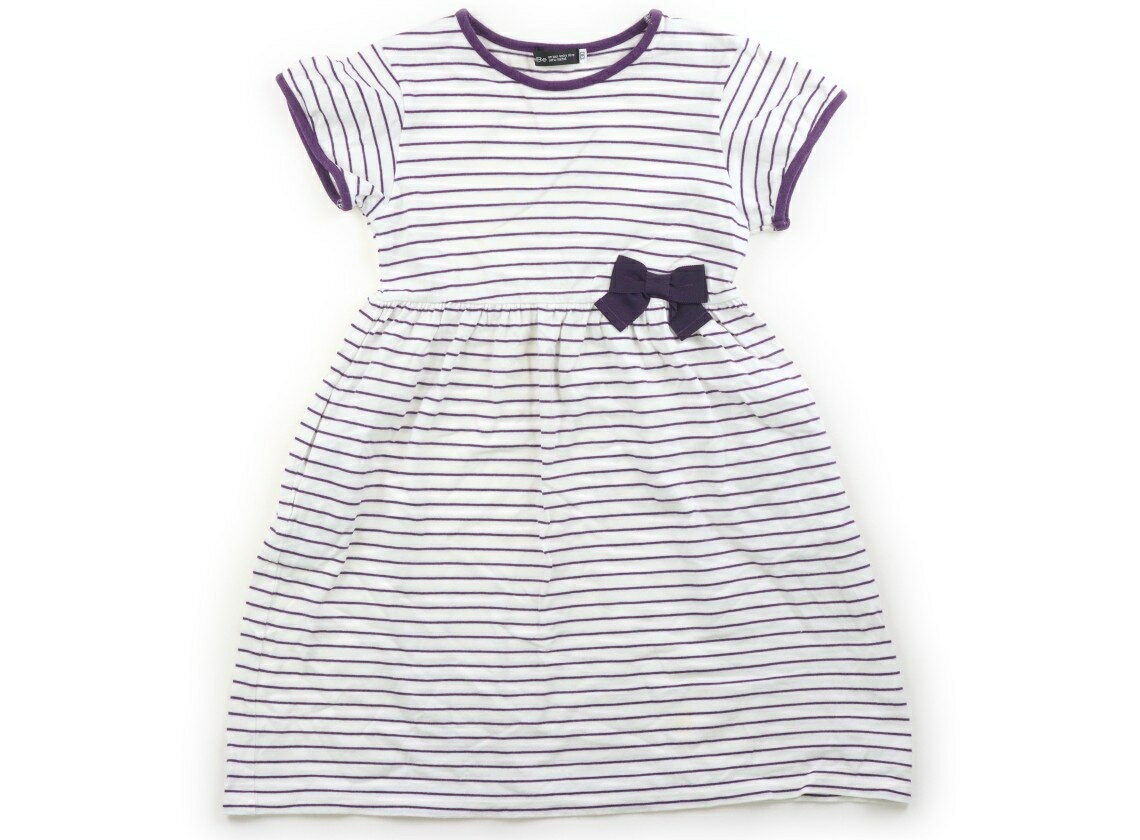 べべ BeBe ワンピース 130 女の子 パープルボーダー 子供服 ベビー服 キッズ アウトレット ユーズド 【中古】キッズ・ベビー・マタニティ
