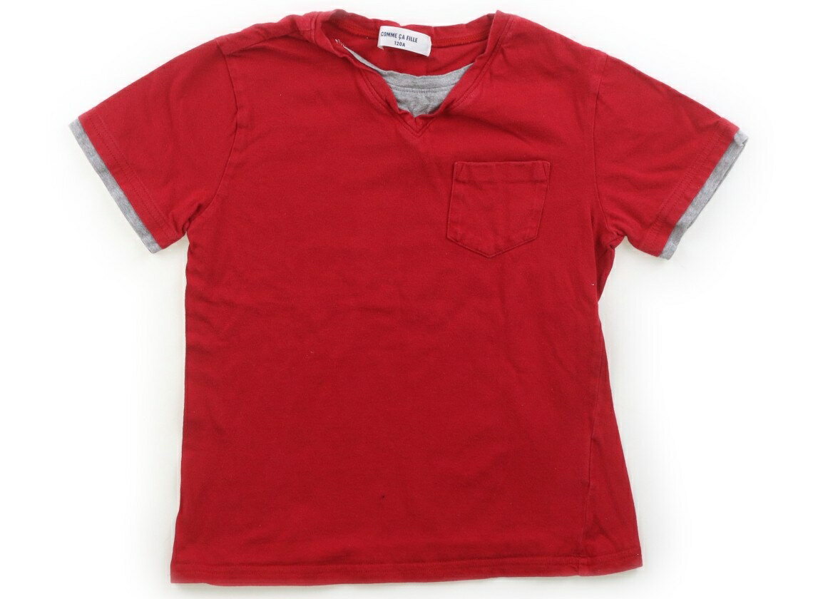 コムサフィユ COMME CA FILLE Tシャツ・カットソー 120 男の子 レッド・グレー 子供服 ベビー服 キッズ アウトレット ユーズド 【中古】キッズ・ベビー・マタニティ