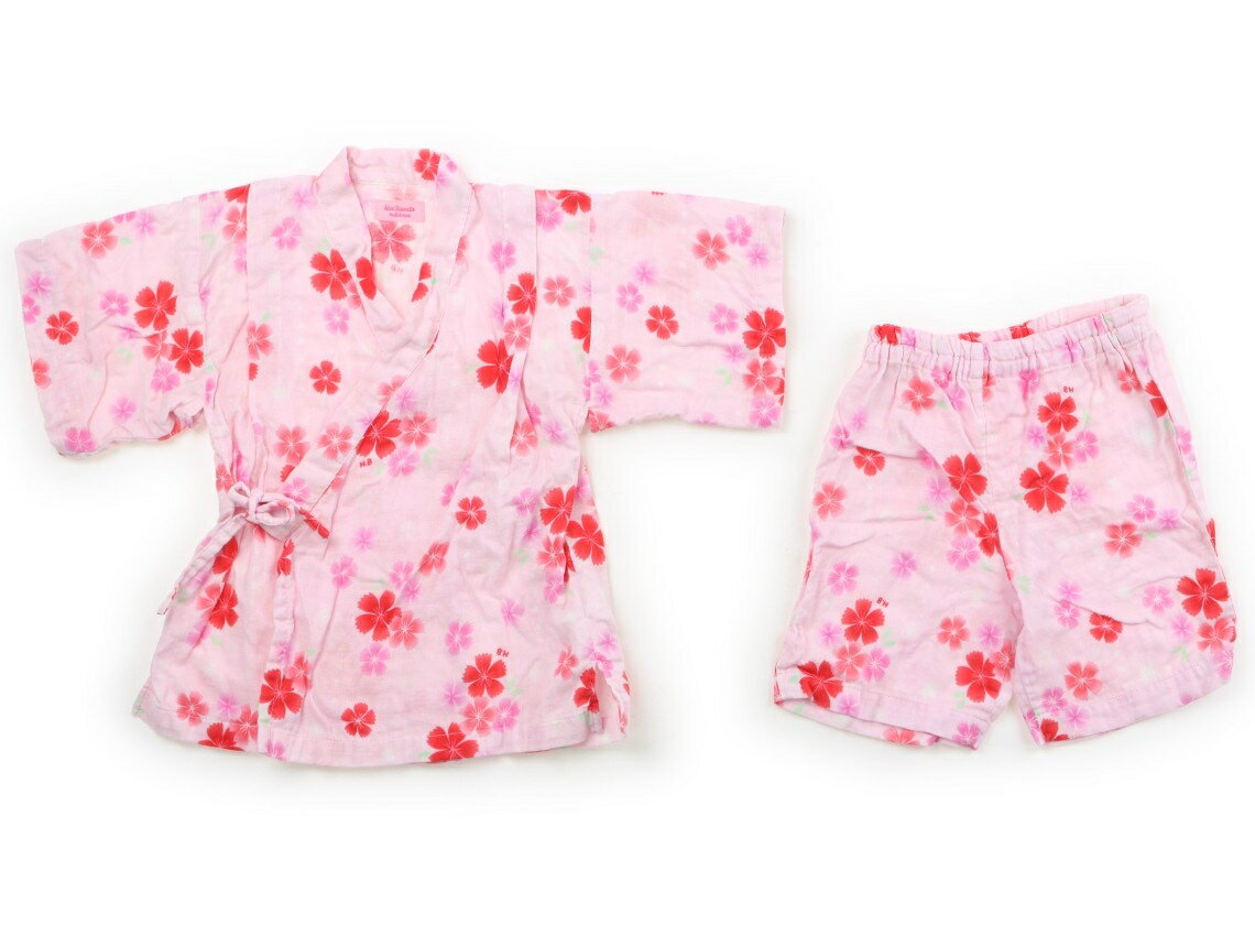 Jinbei （Girls） - ホットビスケッツ Hot Biscuits 浴衣・甚平・季節のイベント 100 女の子 ピンク・花柄 子供服 ベビー服 キッズ アウトレット ユーズド 【中古】キッズ・ベビー・マタニティ