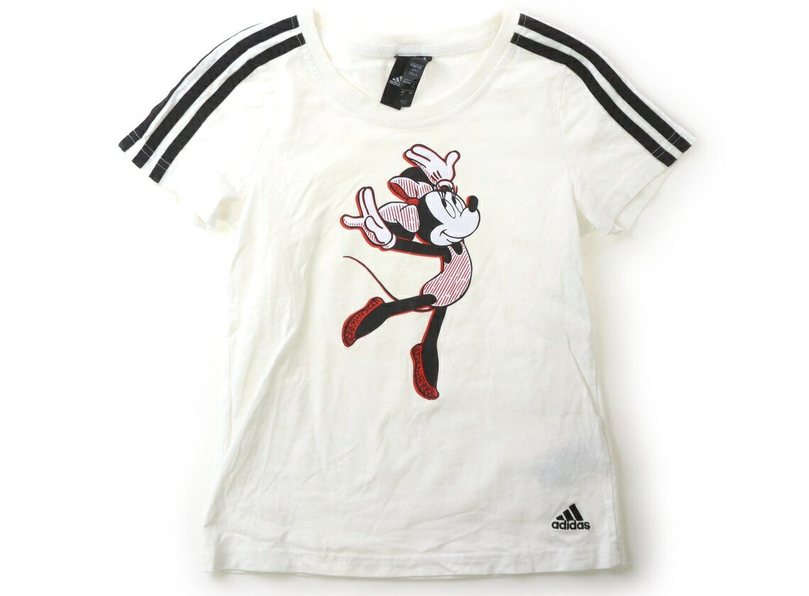 アディダス Adidas Tシャツ・カットソー 130 女の子 ホワイト・ブラック・ミニーマウス新体操 子供服 ベビー服 キッズ アウトレット ユーズド 【中古】キッズ・ベビー・マタニティ
