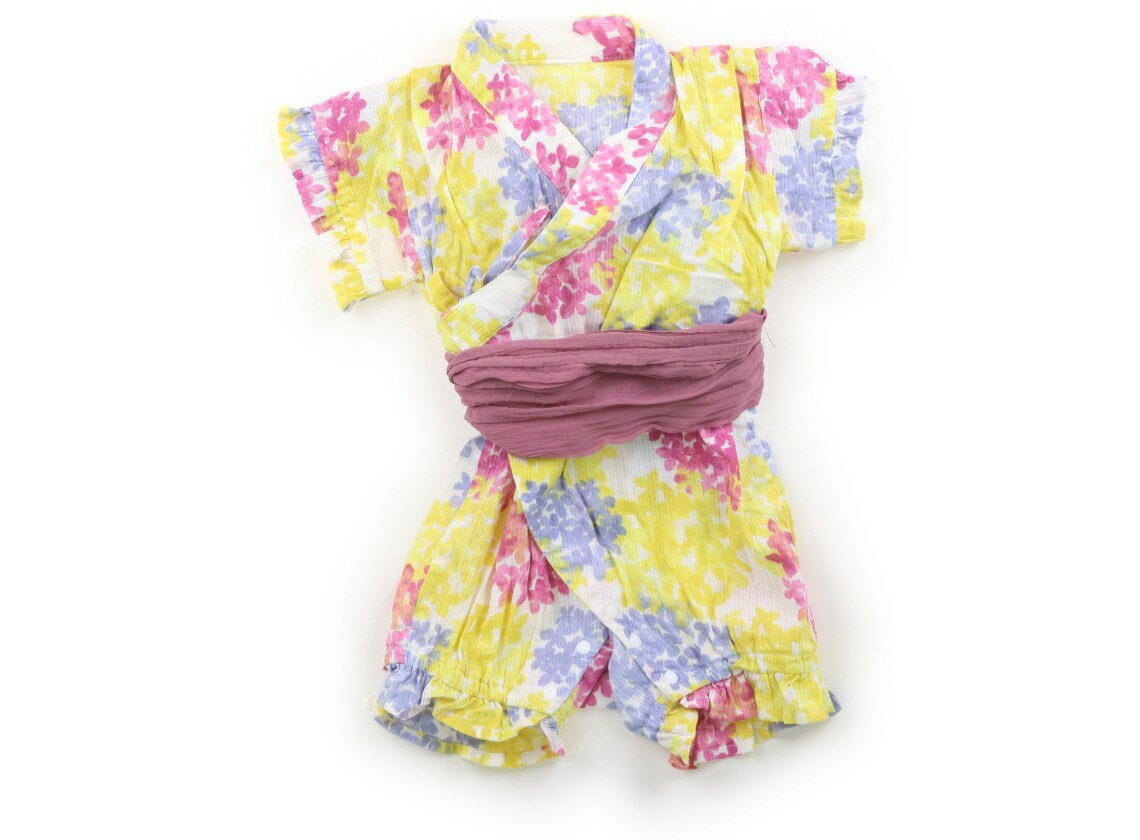 Jinbei （Girls） - ブリーズ BREEZE 浴衣・甚平・季節のイベント 80 女の子 イエローピンクブルー 子供服 ベビー服 キッズ アウトレット ユーズド 【中古】キッズ・ベビー・マタニティ