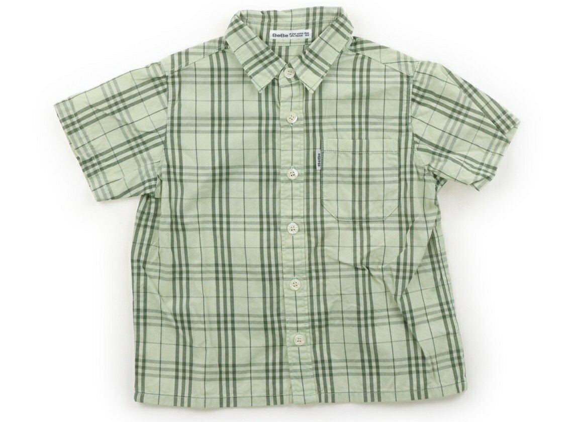 べべ BeBe シャツ・ブラウス 100 男の子 グリーンチェック 子供服 ベビー服 キッズ アウトレット ユーズド 【中古】キッズ・ベビー・マタニティ
