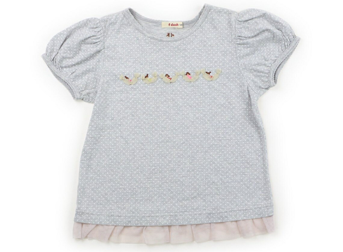 ファミリア familiar Tシャツ・カットソー 140 女の子 グレー・ドット 子供服 ベビー服 キッズ アウトレット ユーズド 【中古】キッズ・ベビー・マタニティ