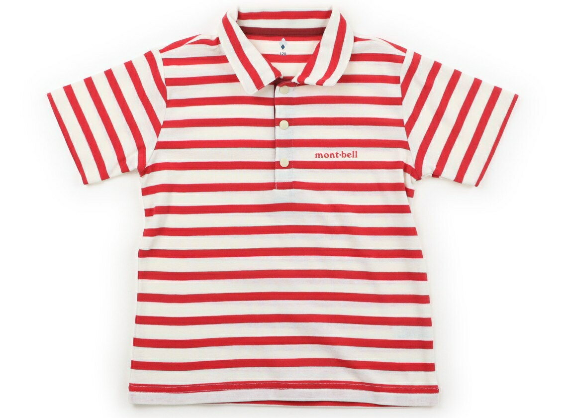 モンベル mont-bell Tシャツ カットソー 120 男の子 レッド オフホワイト 子供服 ベビー服 キッズ アウトレット ユーズド 【中古】キッズ ベビー マタニティ