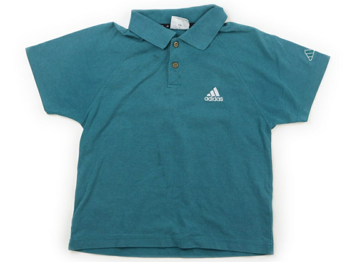 アディダス Adidas ポロシャツ 140 男の子 くすみグリーン 子供服 ベビー服 キッズ アウトレット ユーズド 【中古】キッズ・ベビー・マタニティ
