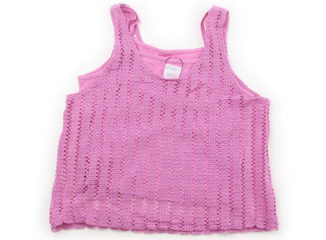 ザラ ZARA タンクトップ・キャミソール 150 女の子 ローズピンク・メッシュ 子供服 ベビー服 キッズ アウトレット ユーズド 【中古】キッズ・ベビー・マタニティ
