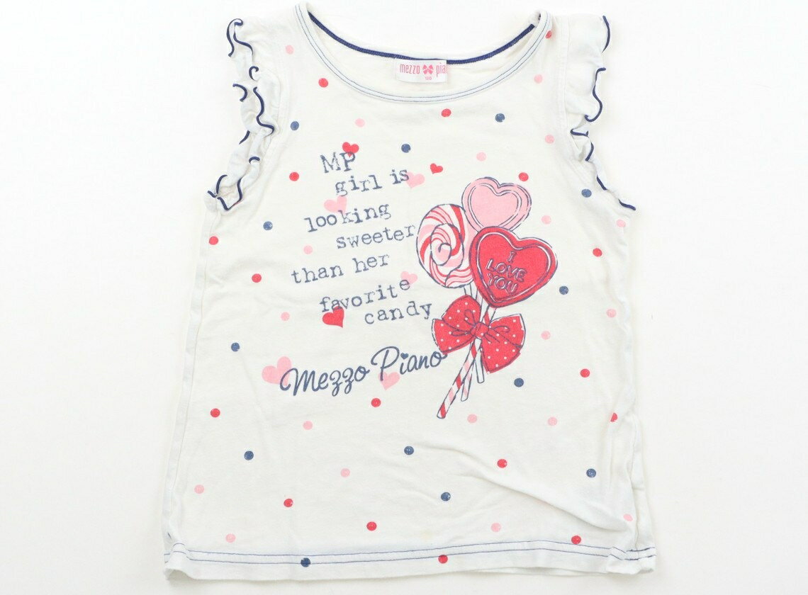 メゾピアノ mezzo piano Tシャツ・カットソー 120 女の子 アイボリー・プリント 子供服 ベビー服 キッズ アウトレット ユーズド 【中古】キッズ・ベビー・マタニティ