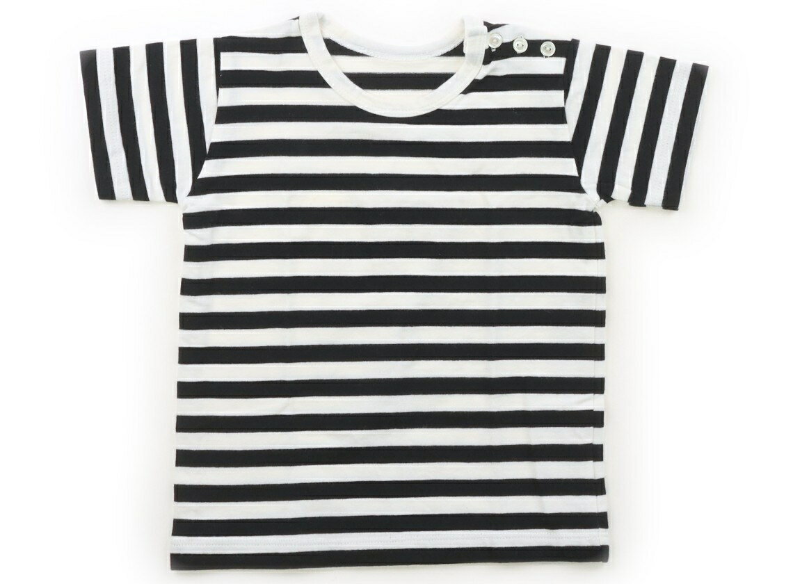 アニエスベー agnes.b Tシャツ・カットソー 90 男の子 ボーダー柄ホワイトブラック 子供服 ベビー服 キッズ アウトレット ユーズド 【中古】キッズ・ベビー・マタニティ