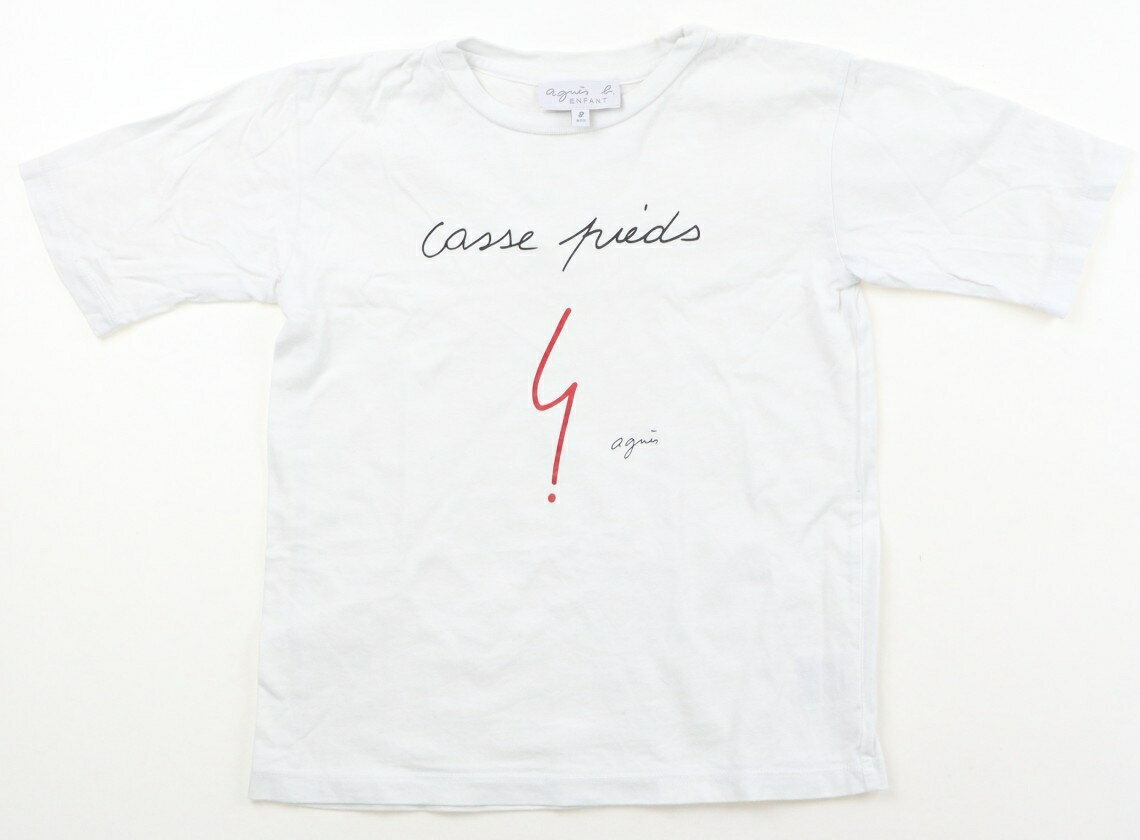 アニエスベー agnes.b Tシャツ・カットソー 120 男の子 白黒赤 子供服 ベビー服 キッズ アウトレット ユーズド 【中古】キッズ・ベビー・マタニティ