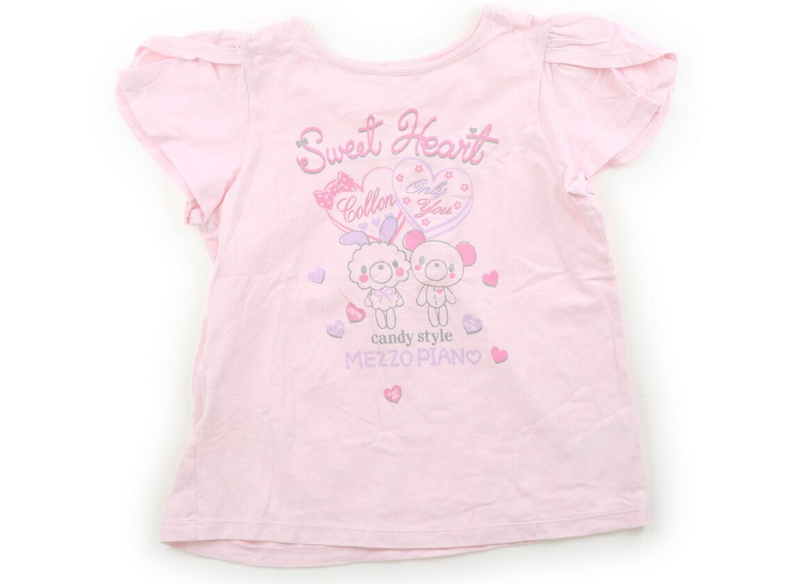 メゾピアノ mezzo piano Tシャツ・カットソー 140 女の子 ライトピンク・パープル 子供服 ベビー服 キッズ アウトレット ユーズド 【中古】キッズ・ベビー・マタニティ