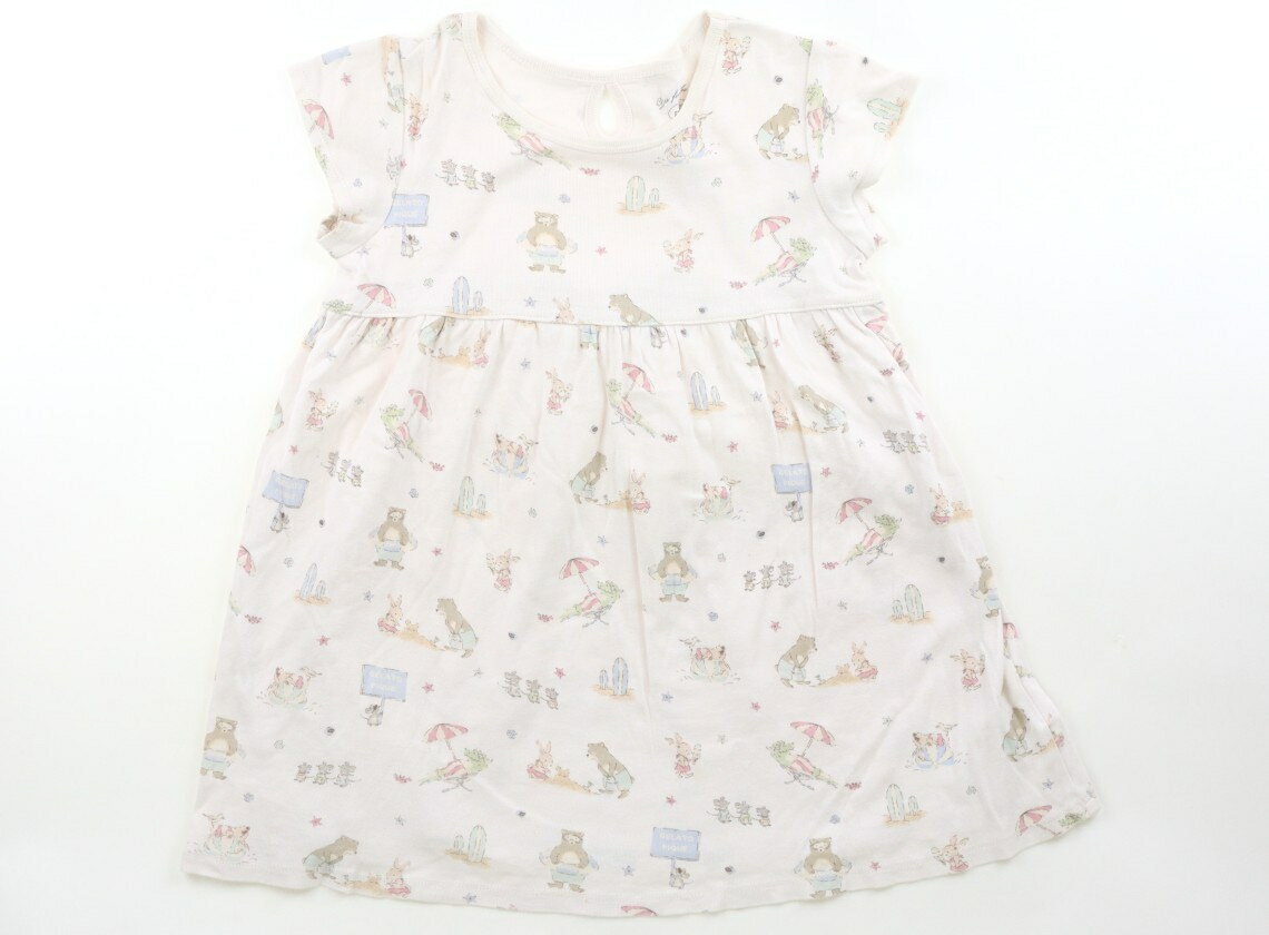 ジェラピケ gelato pique ワンピース 110 女の子 白 アニマル 子供服 ベビー服 キッズ アウトレット ユーズド 【中古】キッズ ベビー マタニティ