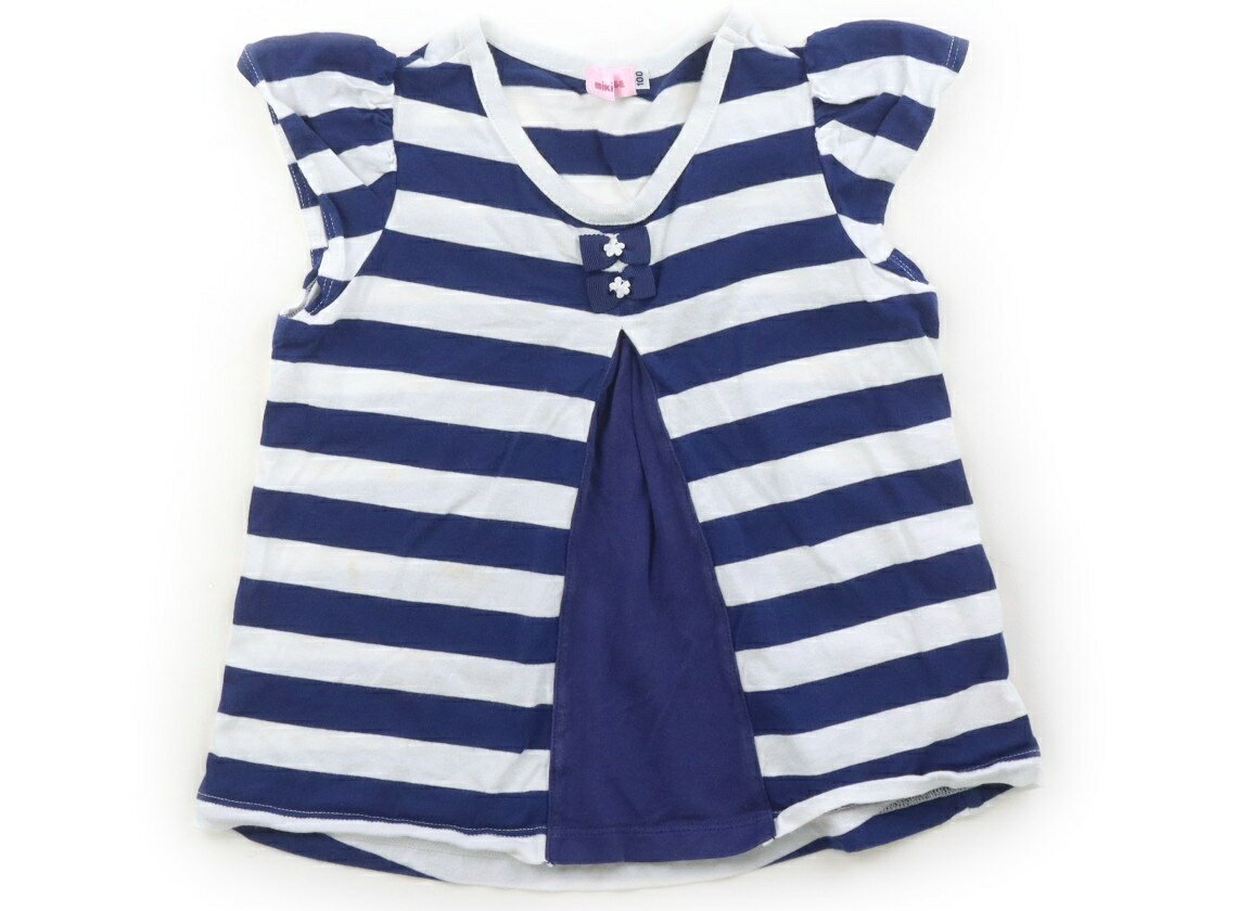 ケイトスペード Kate Spade Tシャツ・カットソー 100 女の子 ネイビー・ホワイト・ボーダー 子供服 ベビー服 キッズ アウトレット ユーズド キッズ・ベビー・マタニティ