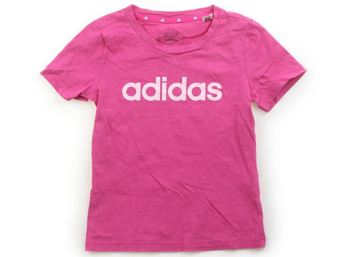 アディダス Adidas Tシャツ・カットソー 130 女の子 マゼンダピンク 子供服 ベビー服 キッズ アウトレット ユーズド 【中古】キッズ・ベビー・マタニティ