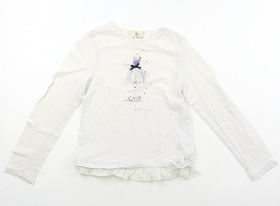 組曲 Kumikyoku Tシャツ・カットソー 130 女の子 オフ・フリル 子供服 ベビー服 キッズ アウトレット ユーズド 【中古】キッズ・ベビー・マタニティ