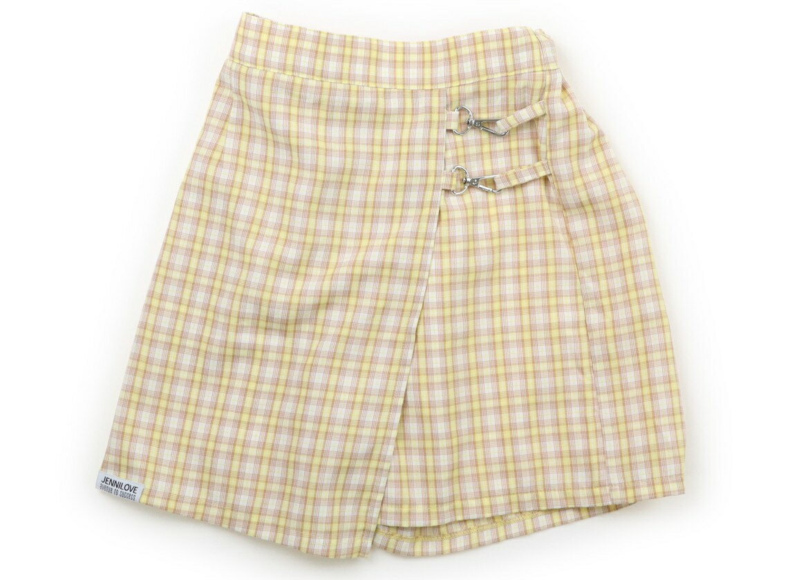 Culottes - ジェニィ JENNI キュロット 160 女の子 チェック柄イエローベージュホワイト 子供服 ベビー服 キッズ アウトレット ユーズド 【中古】キッズ・ベビー・マタニティ