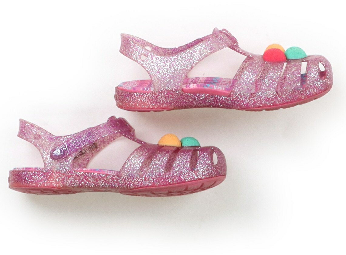 クロックス CROCS サンダル 靴17cm〜 女の子 パープル・ラメ 子供服 ベビー服 キッ...
