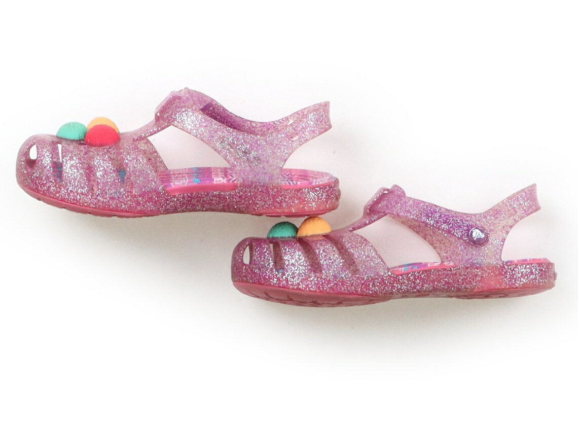 クロックス CROCS サンダル 靴17cm〜 女の子 パープル・ラメ 子供服 ベビー服 キッ...