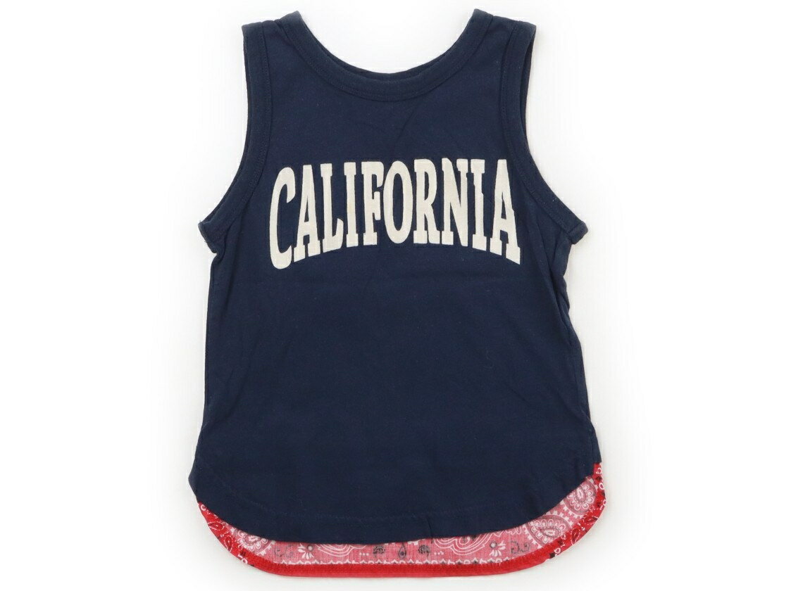 Petit Main Tank Top/Camisole, Size 110, Boys, Navy/Paisley Pattern, Children's Clothing, Baby Clothes, Kids, Outlet, Used [Pre-owned] Kids, Baby, Maternity