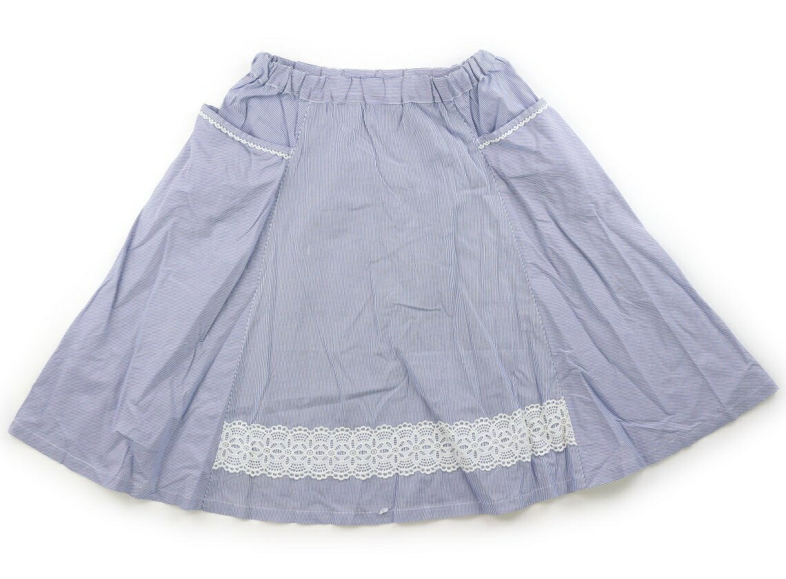 ファミリア familiar スカート 150 女の子 ブルー・ストライプ 子供服 ベビー服 キッズ アウトレット ユーズド 【中古】キッズ・ベビー・マタニティ