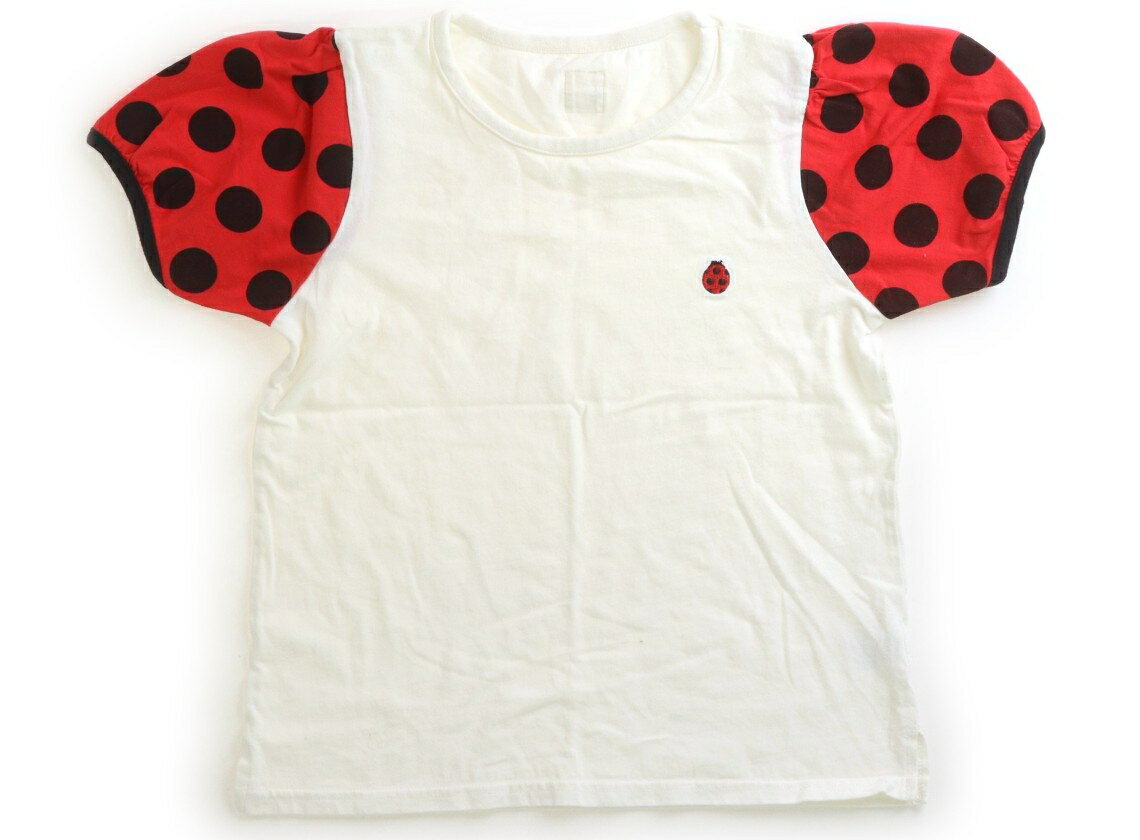 インセクトコレクション Insect Collection Tシャツ・カットソー 140 女の子 キナリ・レッドブラックドット 子供服 ベビー服 キッズ アウトレット ユーズド キッズ・ベビー・マタニティ