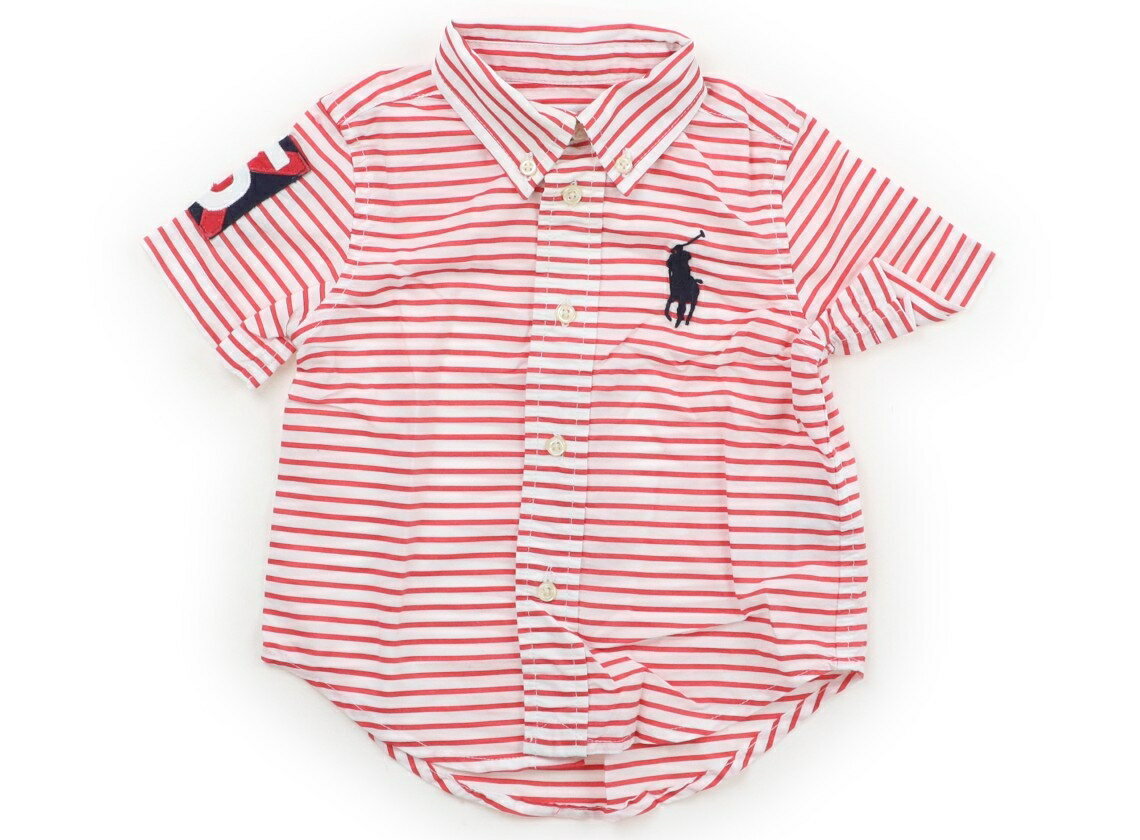 Rakuten - ラルフローレン Ralph Lauren シャツ・ブラウス 80 男の子 ボーダー柄ホワイトレッド 子供服 ベビー服 キッズ アウトレット ユーズド 【中古】キッズ・ベビー・マタニティ