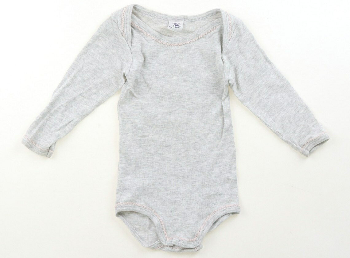 プチバトー PETIT BATEAU ロンパース 70 女の子 ライトグレー 子供服 ベビー服 キッズ アウトレット ユーズド 【中古】キッズ・ベビー・マタニティ