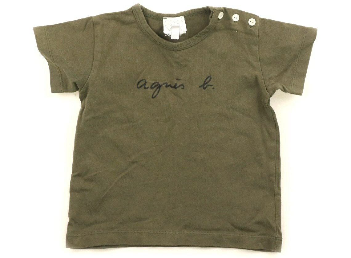 アニエスベー agnes.b Tシャツ・カットソー 90 男の子 カーキ 子供服 ベビー服 キッズ アウトレット ユーズド 【中古】キッズ・ベビー・マタニティ
