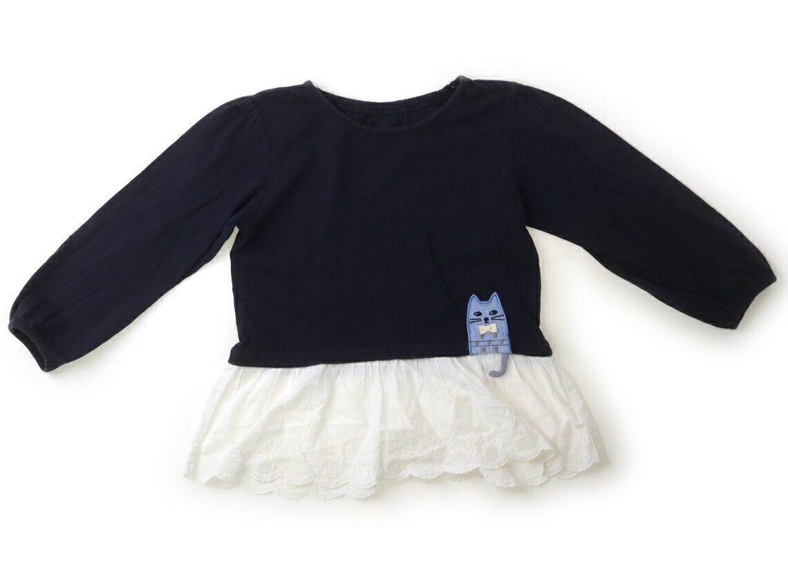Rakuten - クレードスコープ kladskap チュニック 120 女の子 ネイビー・ホワイト 子供服 ベビー服 キッズ アウトレット ユーズド 【中古】キッズ・ベビー・マタニティ