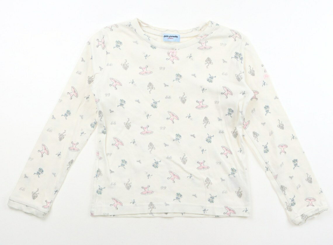 Rakuten - ポンポネット pom ponette Tシャツ・カットソー 140 女の子 生成り・柄 子供服 ベビー服 キッズ アウトレット ユーズド 【中古】キッズ・ベビー・マタニティ