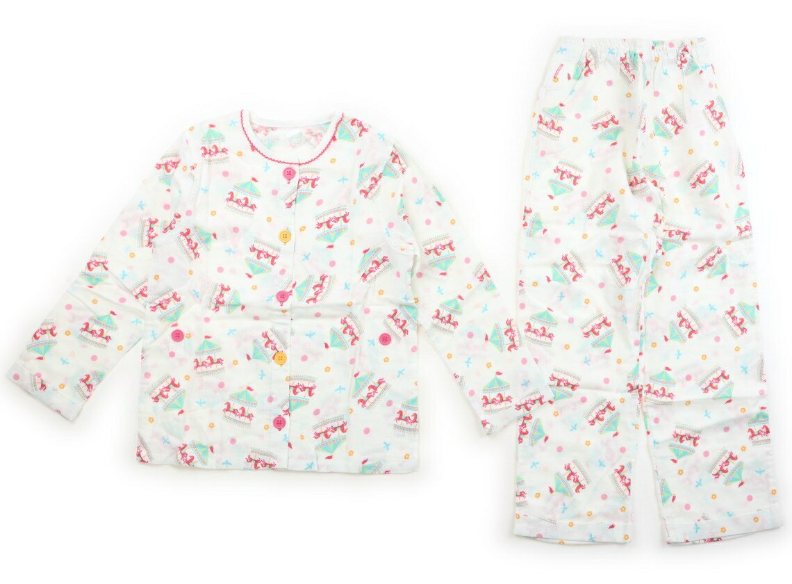 樂天商城 - コンビミニ Combimini パジャマ 130 女の子 白、柄 子供服 ベビー服 キッズ アウトレット ユーズド 【中古】キッズ・ベビー・マタニティ
