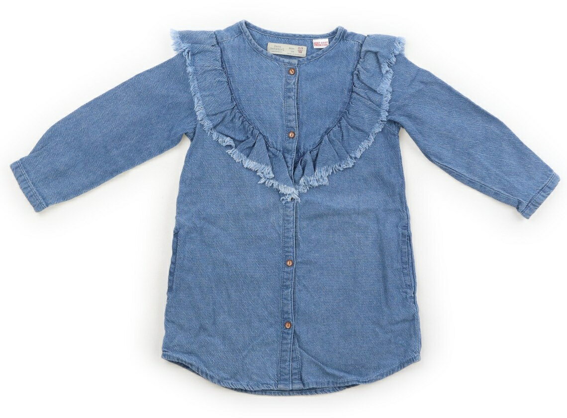 ザラ ZARA ワンピース 95 女の子 ライトブルー 子供服 ベビー服 キッズ アウトレット ユーズド 【中古】キッズ・ベビー・マタニティ