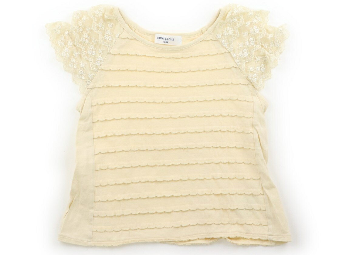 コムサフィユ COMME CA FILLE Tシャツ・カットソー 120 女の子 クリーム 子供服 ベビー服 キッズ アウトレット ユーズド 【中古】キッズ・ベビー・マタニティ