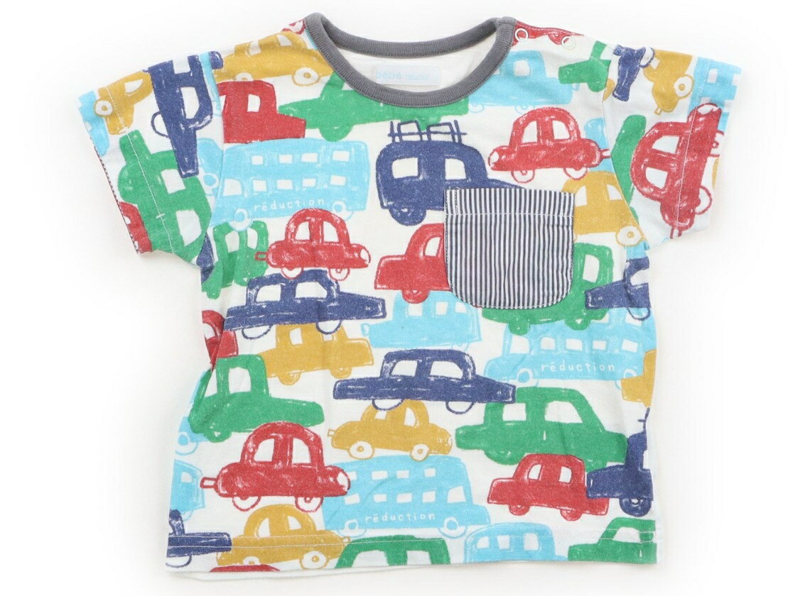 べべ BeBe Tシャツ・カットソー 70 男の子 車ホワイトブルーレッドネイビー 子供服 ベビー服 キッズ アウトレット ユーズド 【中古】キッズ・ベビー・マタニティ