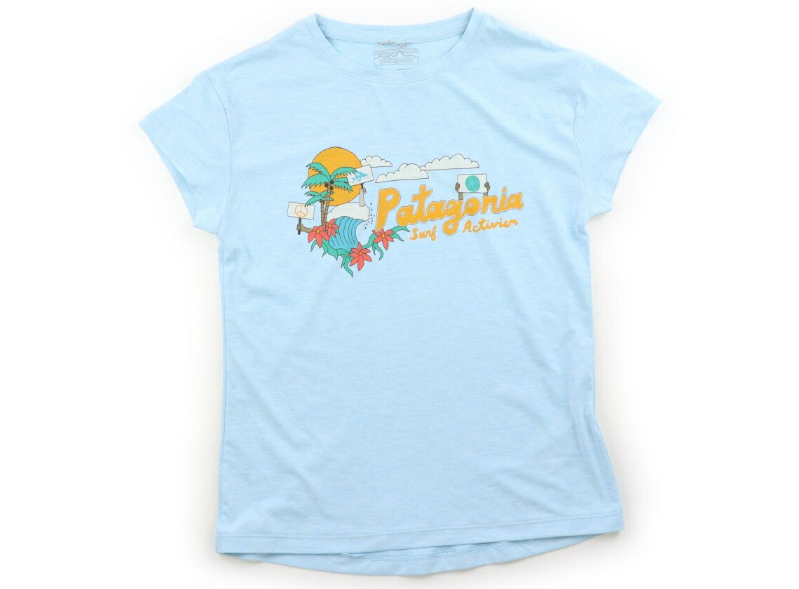 Rakuten - パタゴニア Patagonia Tシャツ・カットソー 140 男の子 ライトブルー、オレンジ、ヤシの木 子供服 ベビー服 キッズ アウトレット ユーズド 【中古】キッズ・ベビー・マタニティ